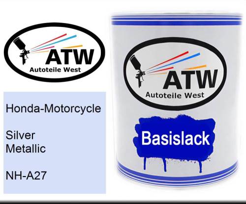 Honda-Motorcycle, Silver Metallic, NH-A27: 1L Lackdose, von ATW Autoteile West.